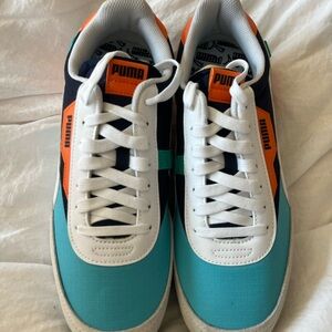 Puma Turquoise Blue Orange Athletic Shoes Size 10 Men Women 11 Sneaker